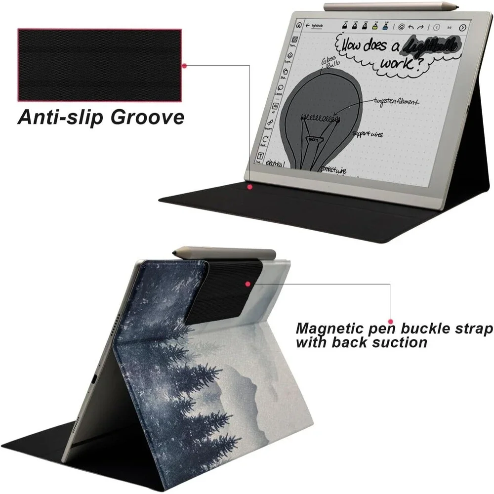 Case for Onyx Boox Go 10.3 Gen II Magnetic Stand Folio Cover Forest Mountains
